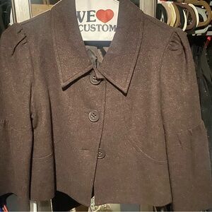 Women’s cropped brown coat